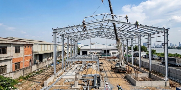 So Sánh Nhà Xưởng Khung Thép Tiền Chế Và Bê Tông Cốt Thép: Phương Án Nào Tối Ưu Chi Phí?
