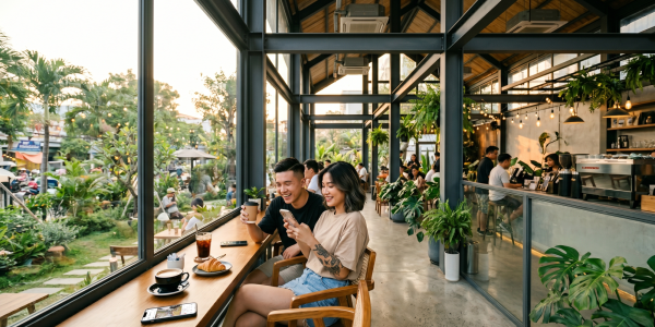 Xu Hướng Quán Cafe Nhà Thép Tiền Chế: Sức Hút Triệu View Thống Trị 2026